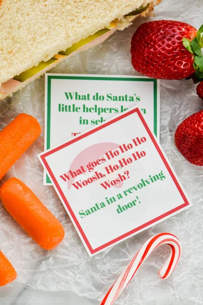 Christmas Lunch Box Jokes  Free Printable    Wine   Glue - 75