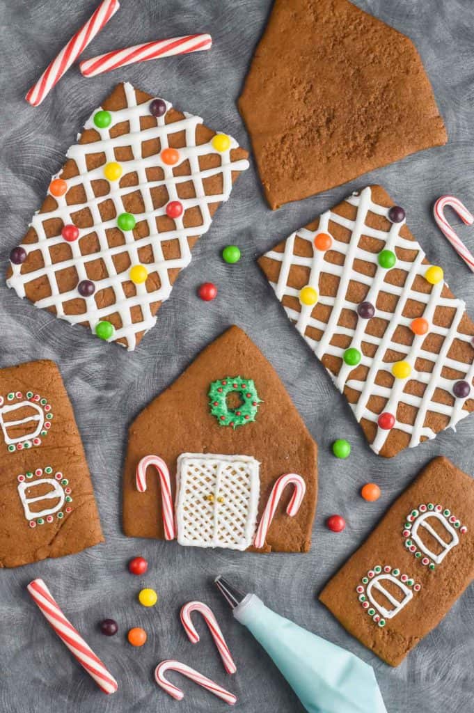 paper gingerbread house template printable