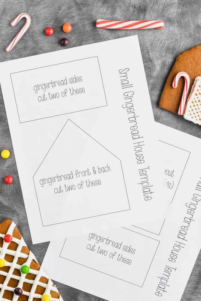 Free Printable Small Gingerbread House Template E START 