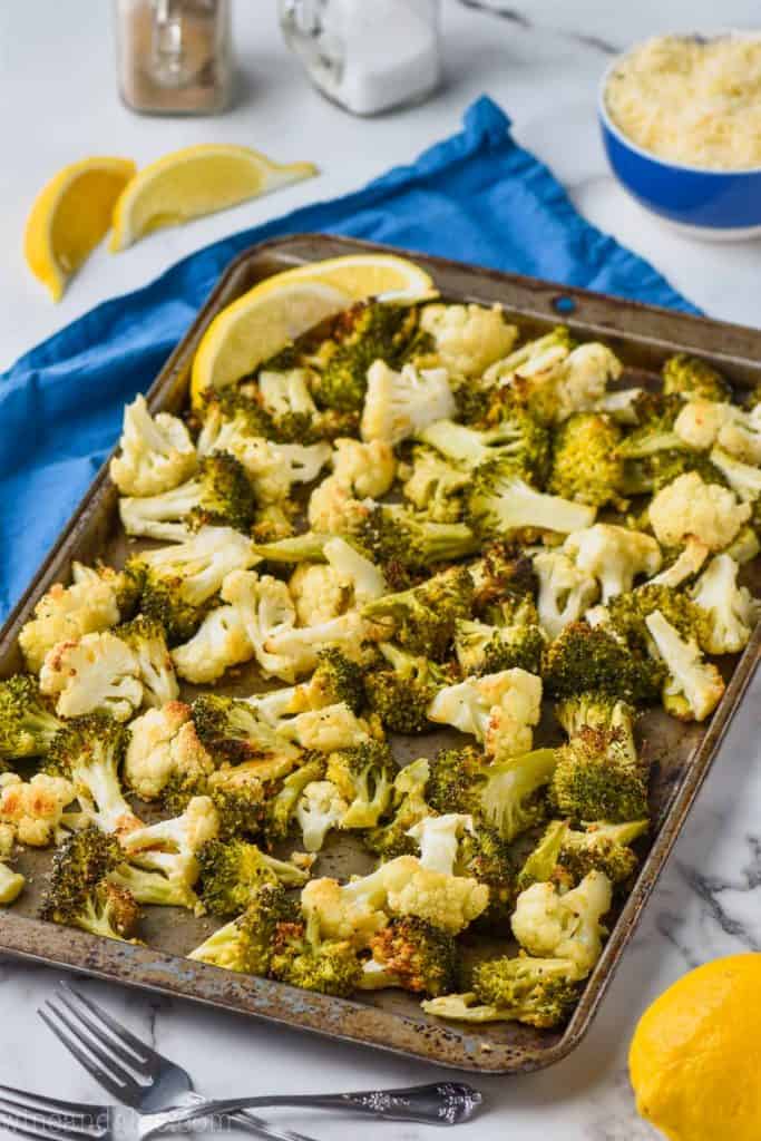 Roasted broccoli and cauliflower — What Lisa Cooks