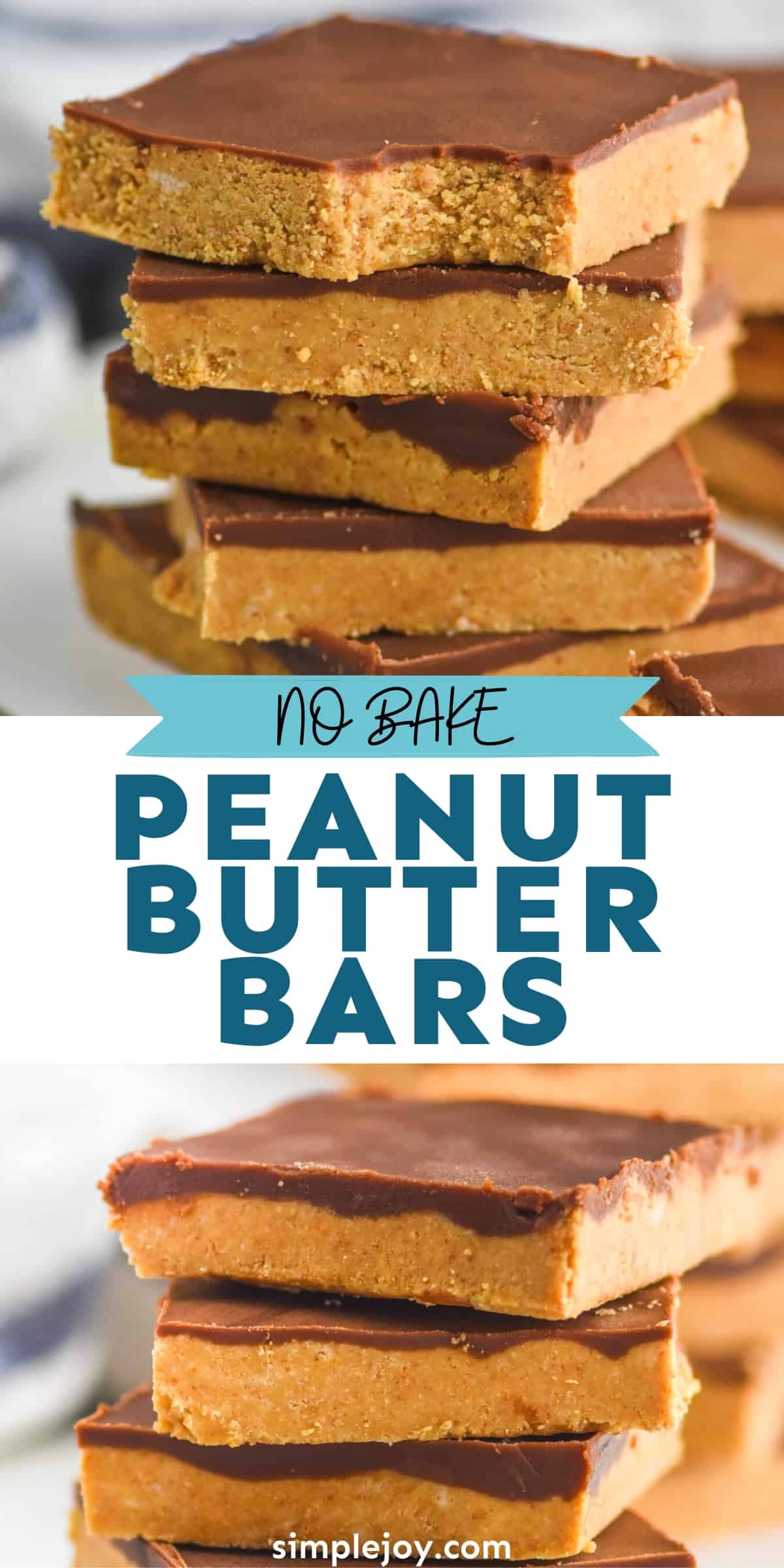 Easy No Bake Peanut Butter Bars - Simple Joy