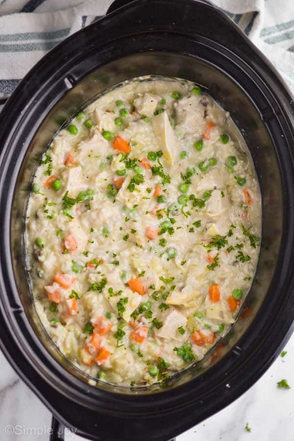 Crockpot Chicken and Rice Casserole Recipe - Simple Joy