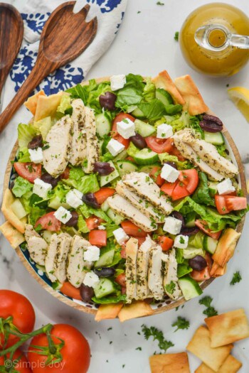 Greek Salad with Chicken - Simple Joy
