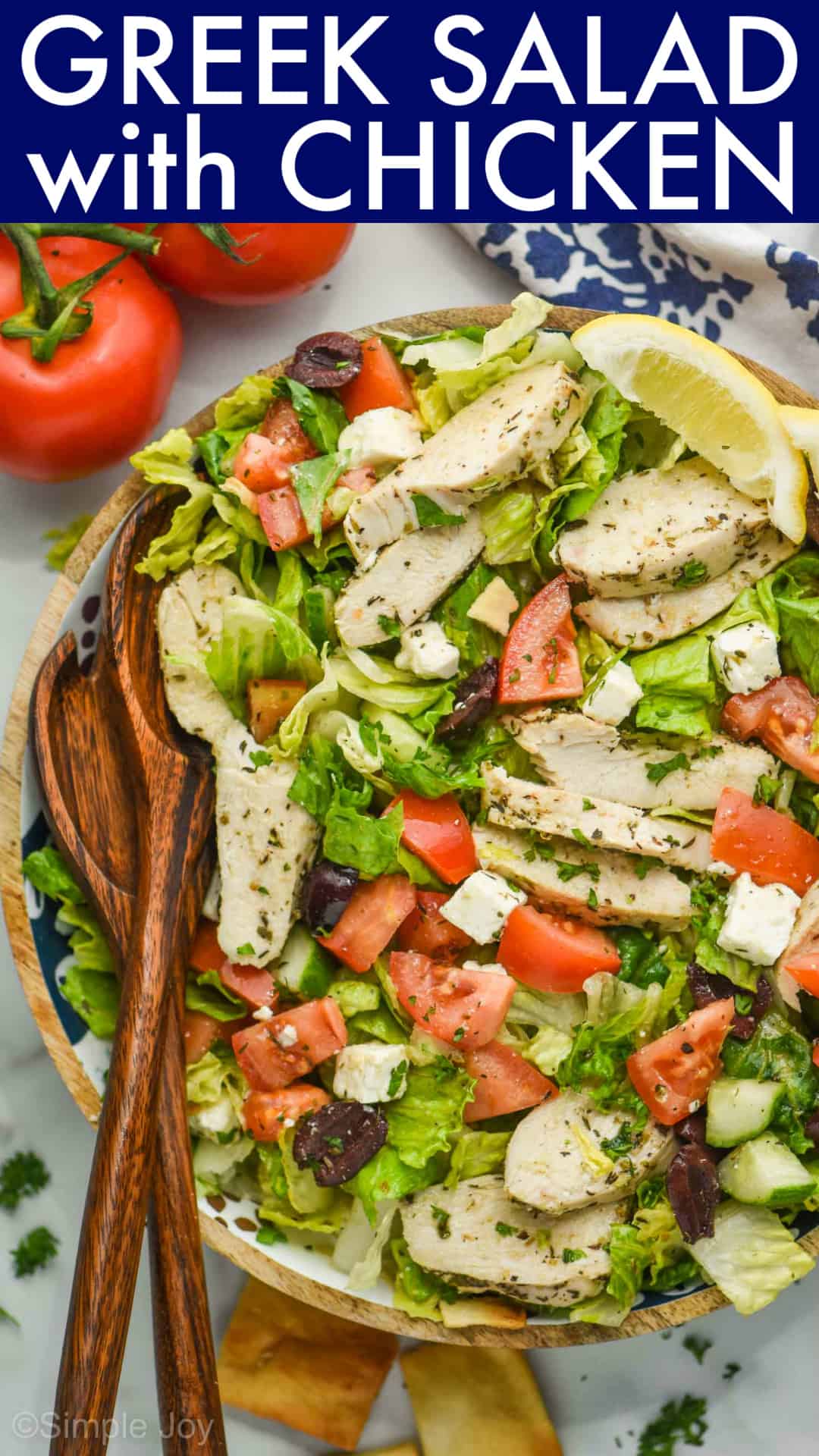 Greek Salad with Chicken - Simple Joy