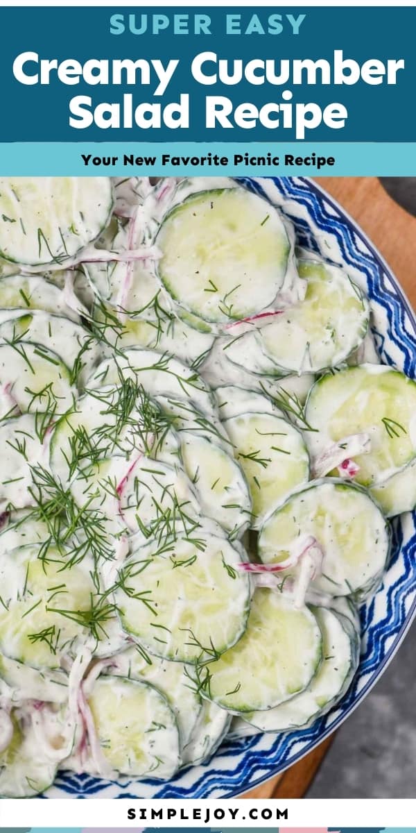 Creamy Cucumber Salad - Simple Joy