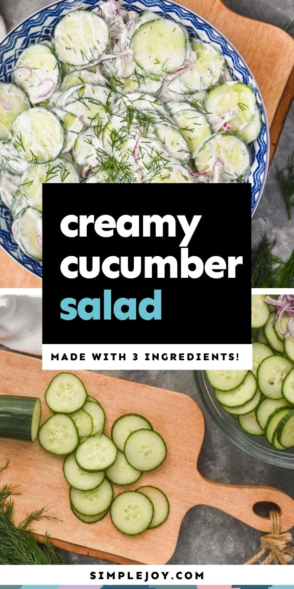 Creamy Cucumber Salad - Simple Joy