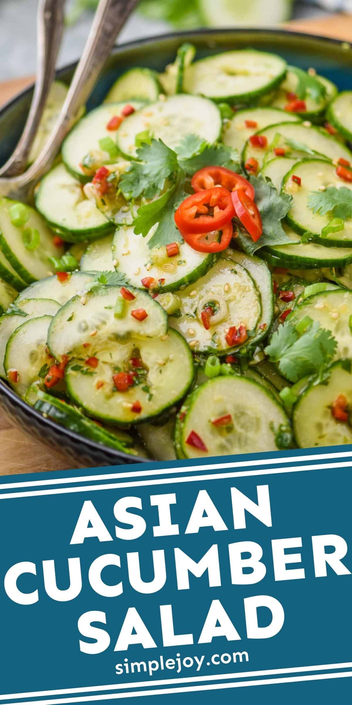 Asian Cucumber Salad - Simple Joy