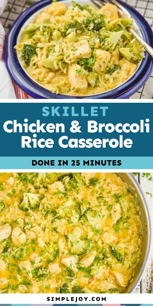 Skillet Chicken Broccoli Rice Casserole - Simple Joy