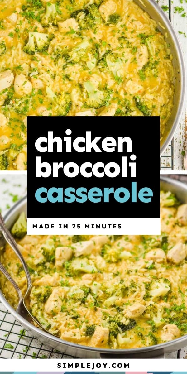 Skillet Chicken Broccoli Rice Casserole - Simple Joy