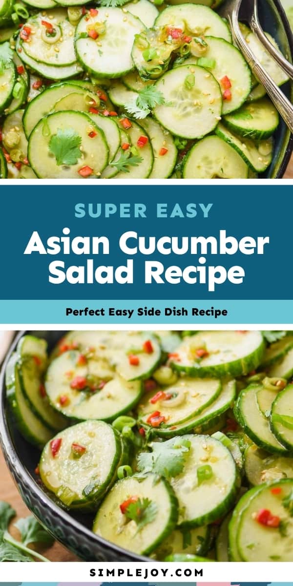 Asian Cucumber Salad - Simple Joy