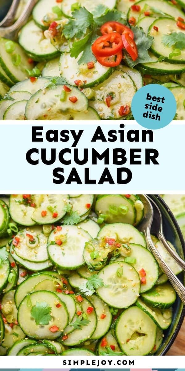 Asian Cucumber Salad - Simple Joy