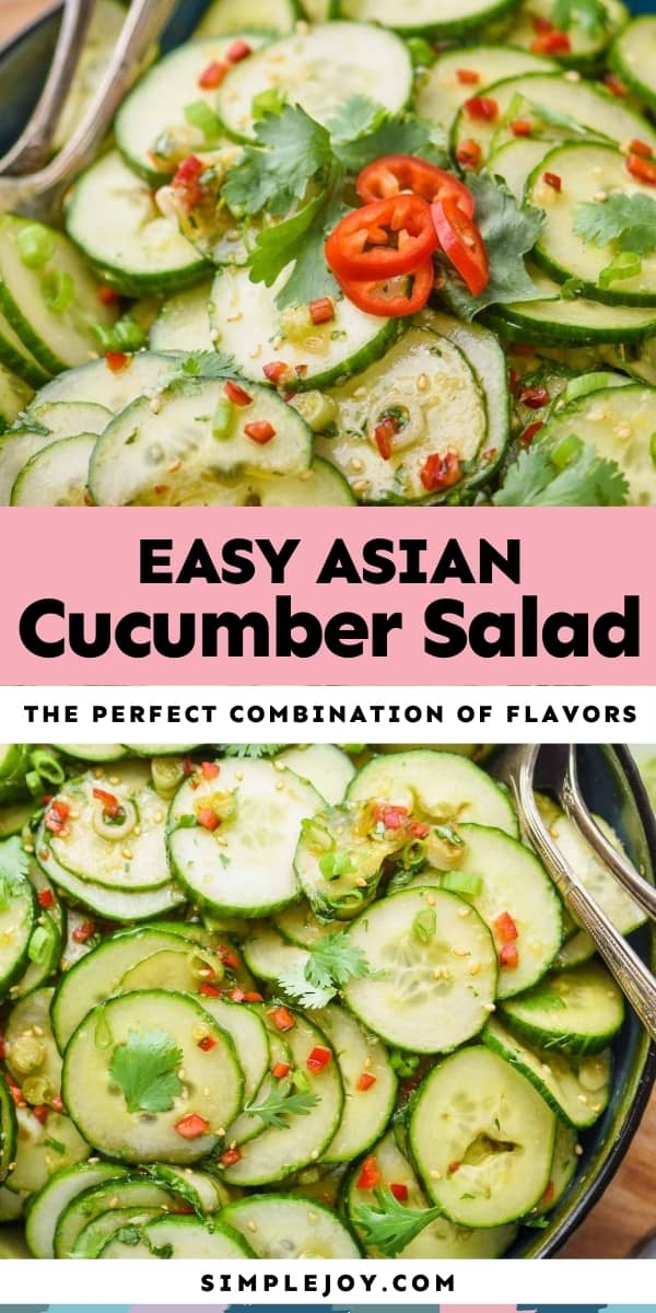 Asian Cucumber Salad - Simple Joy