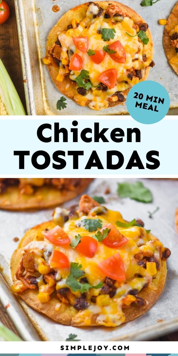 Easy Chicken Tostadas - Simple Joy