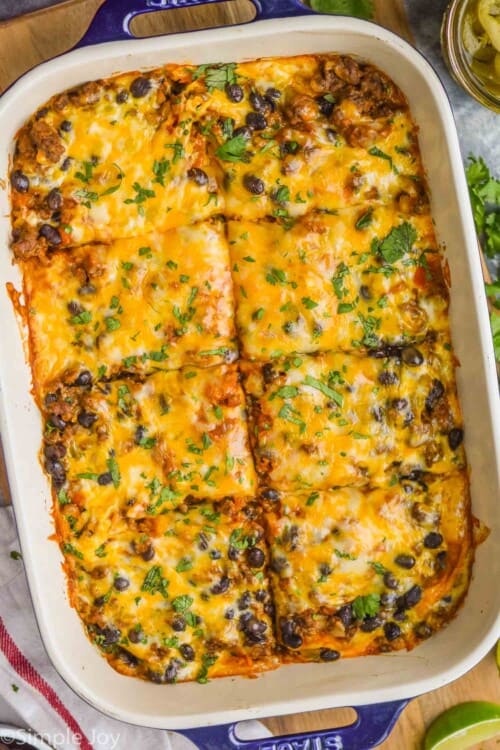 Beef Enchilada Casserole - Simple Joy