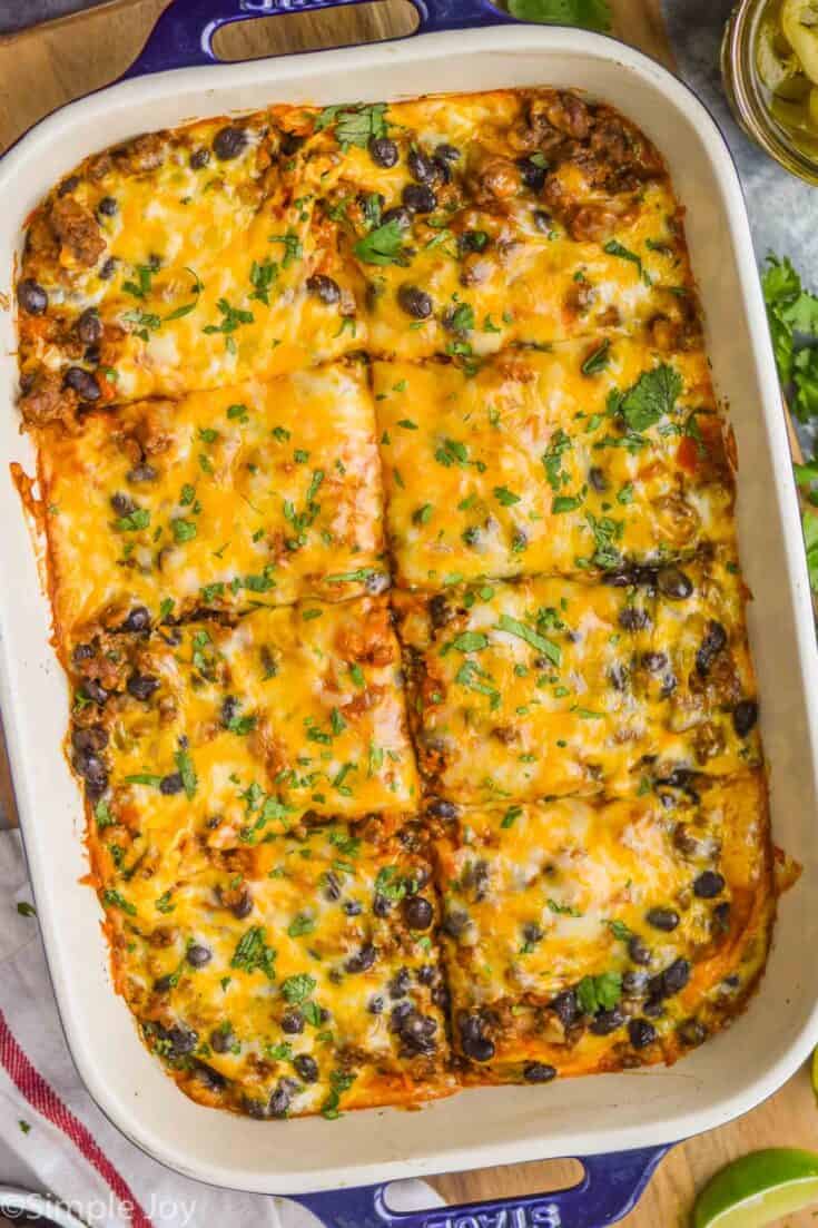 Beef Enchilada Casserole - Simple Joy