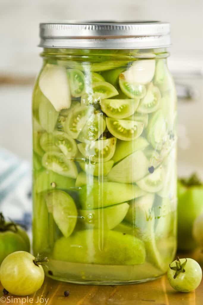 Quick Pickled Green Tomatoes • Green Evi