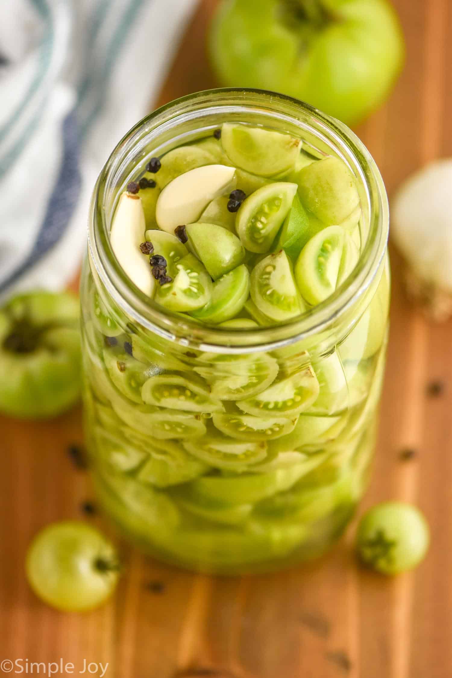 Refrigerated Pickled Green Tomatoes