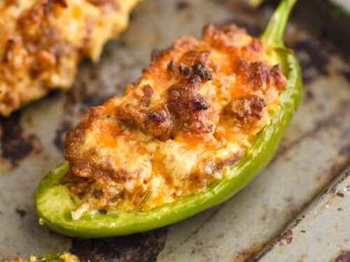 Sausage Stuffed Jalapenos {+VIDEO}