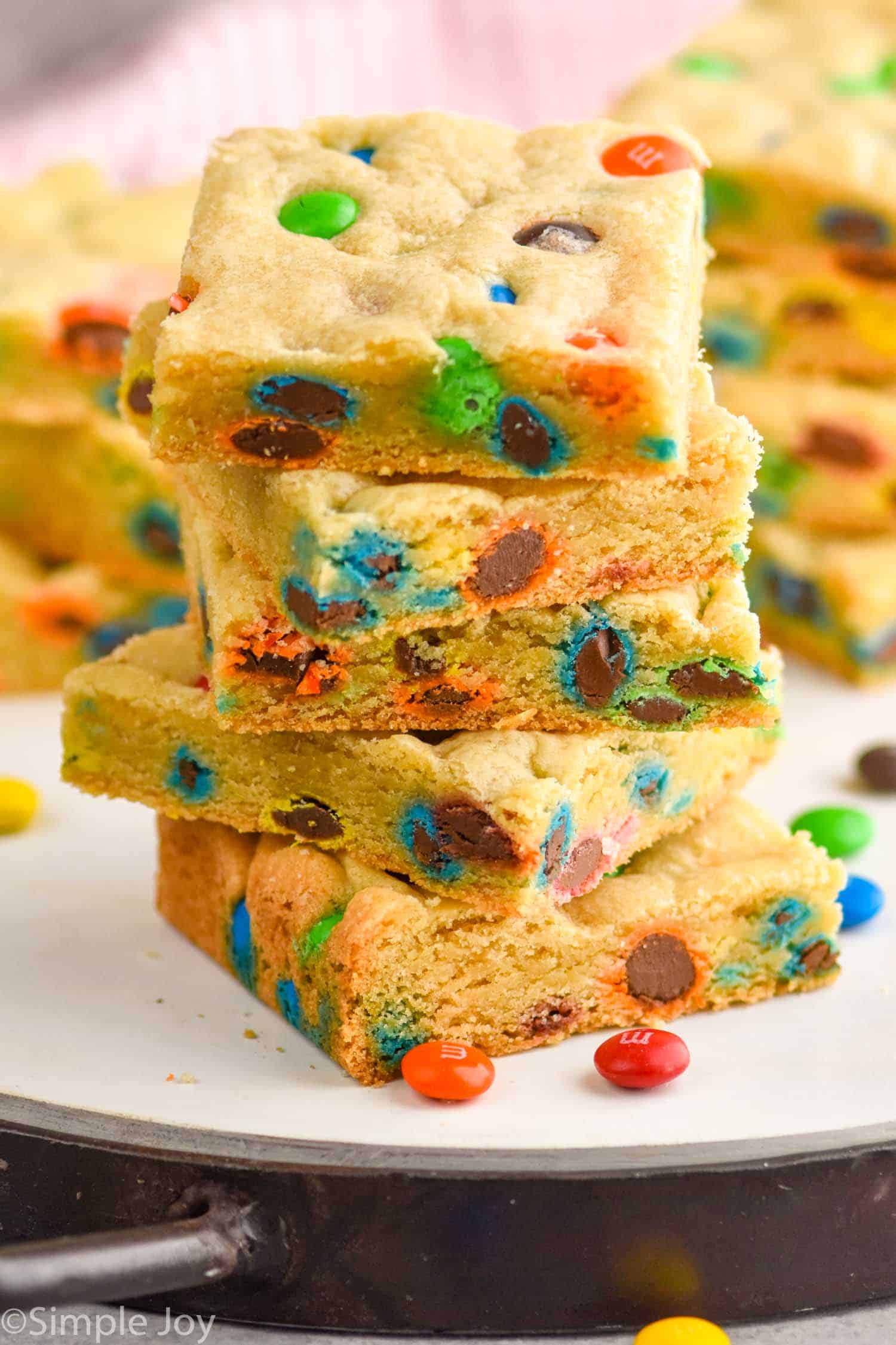 M&M Cookie Bars - Simple Joy