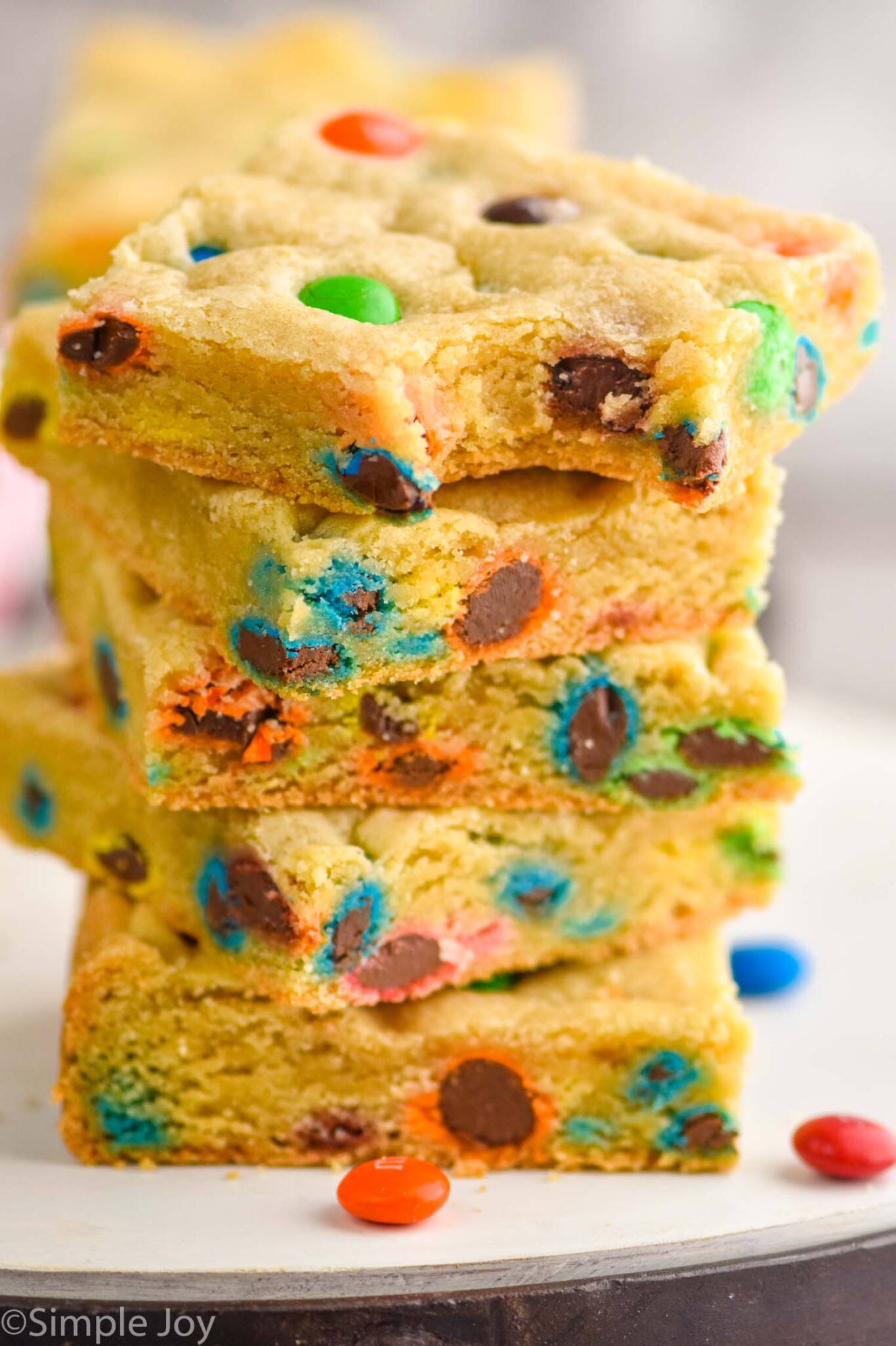 M&M Cookie Bars - Simple Joy