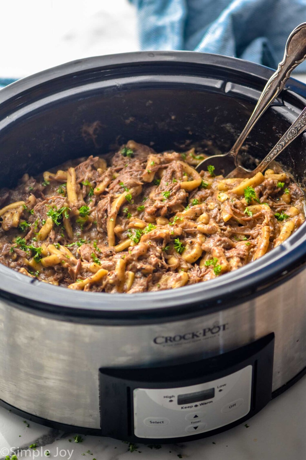 Crock Pot Beef and Noodles - Simple Joy