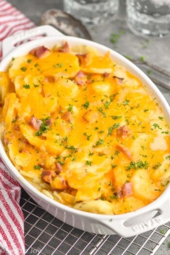 Cheesy Scalloped Potatoes And Ham In Crockpot