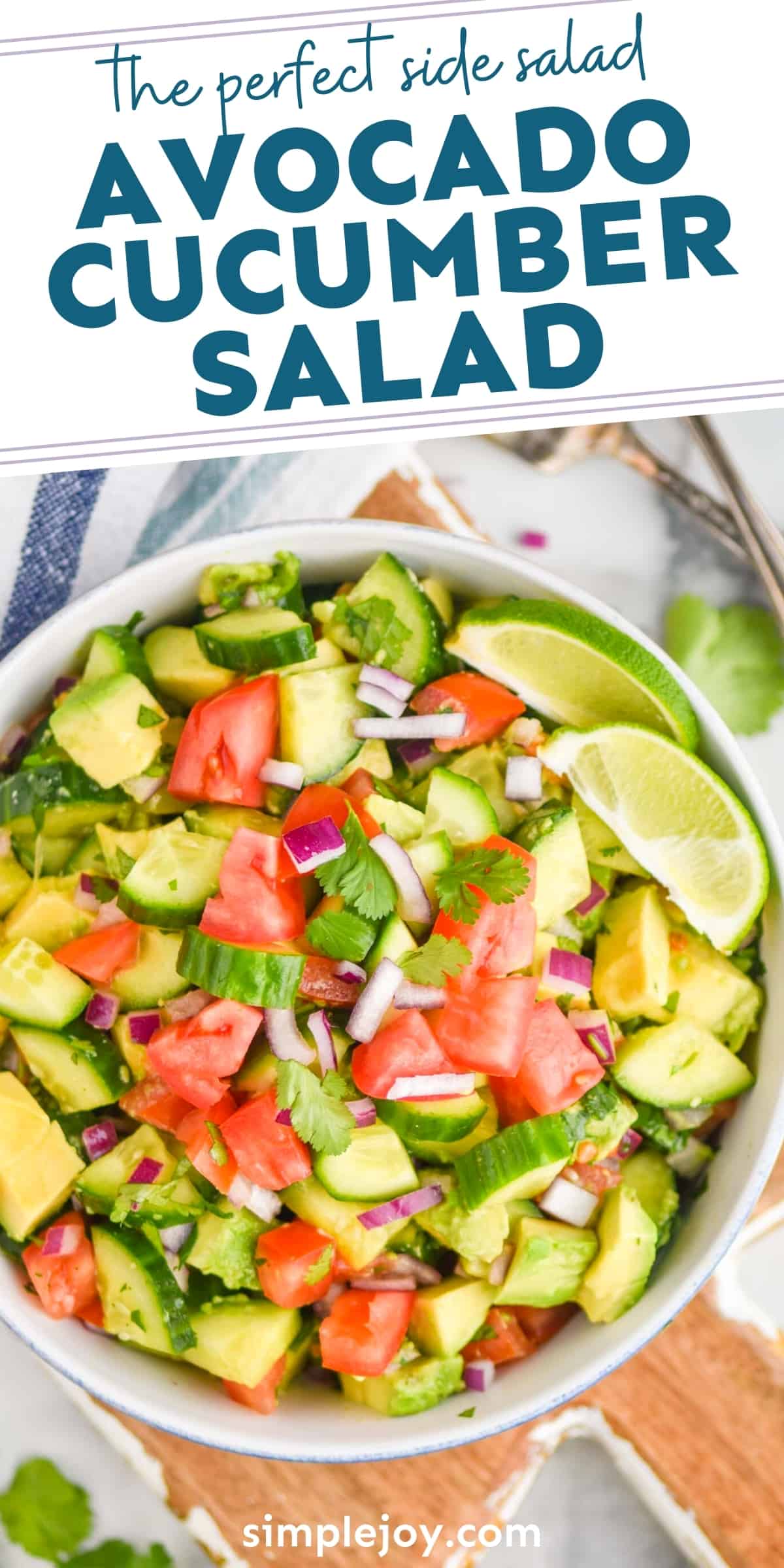 Easy Cucumber Avocado Salad - Simple Joy