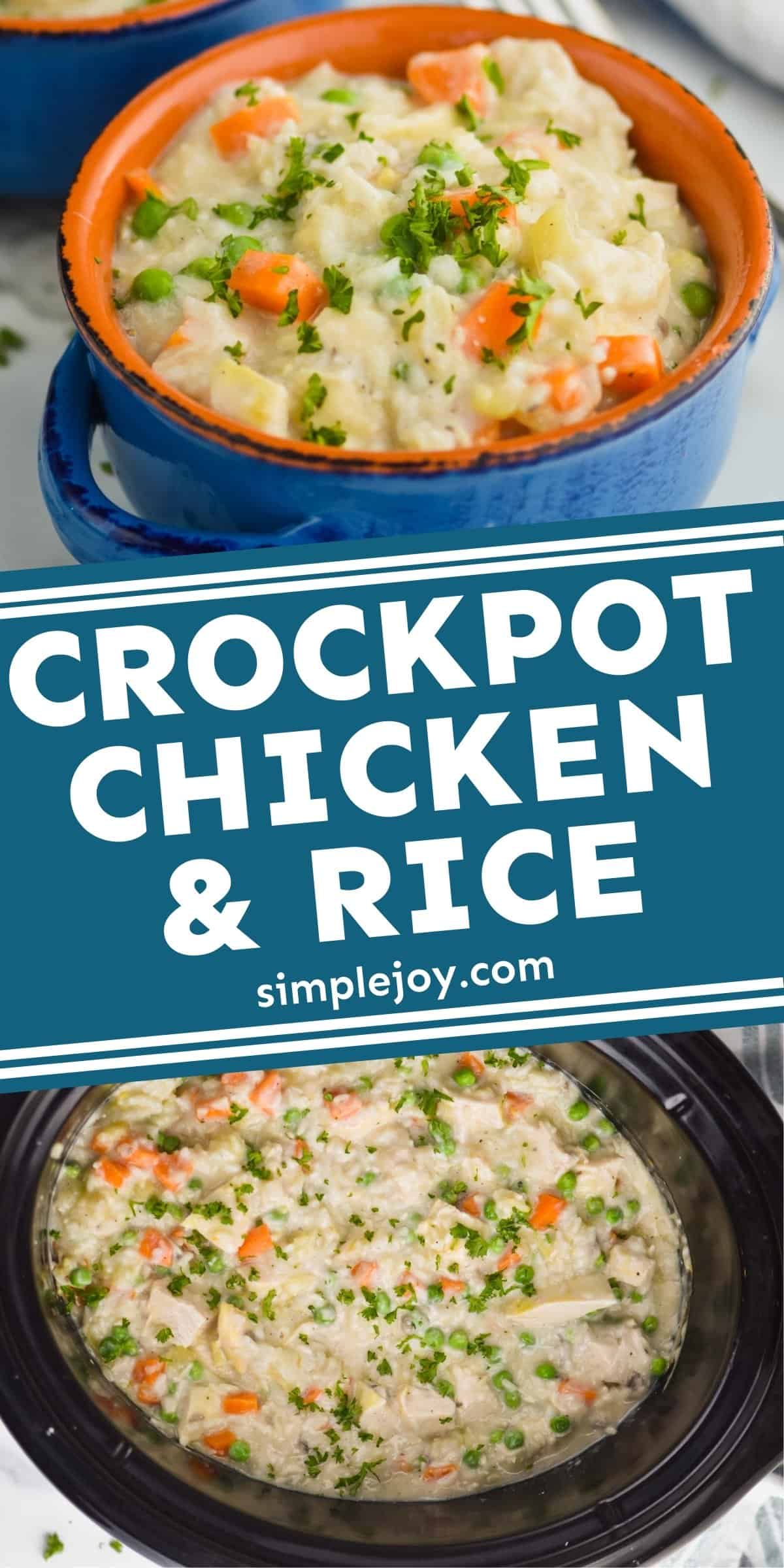 Crockpot Chicken and Rice Casserole Recipe - Simple Joy