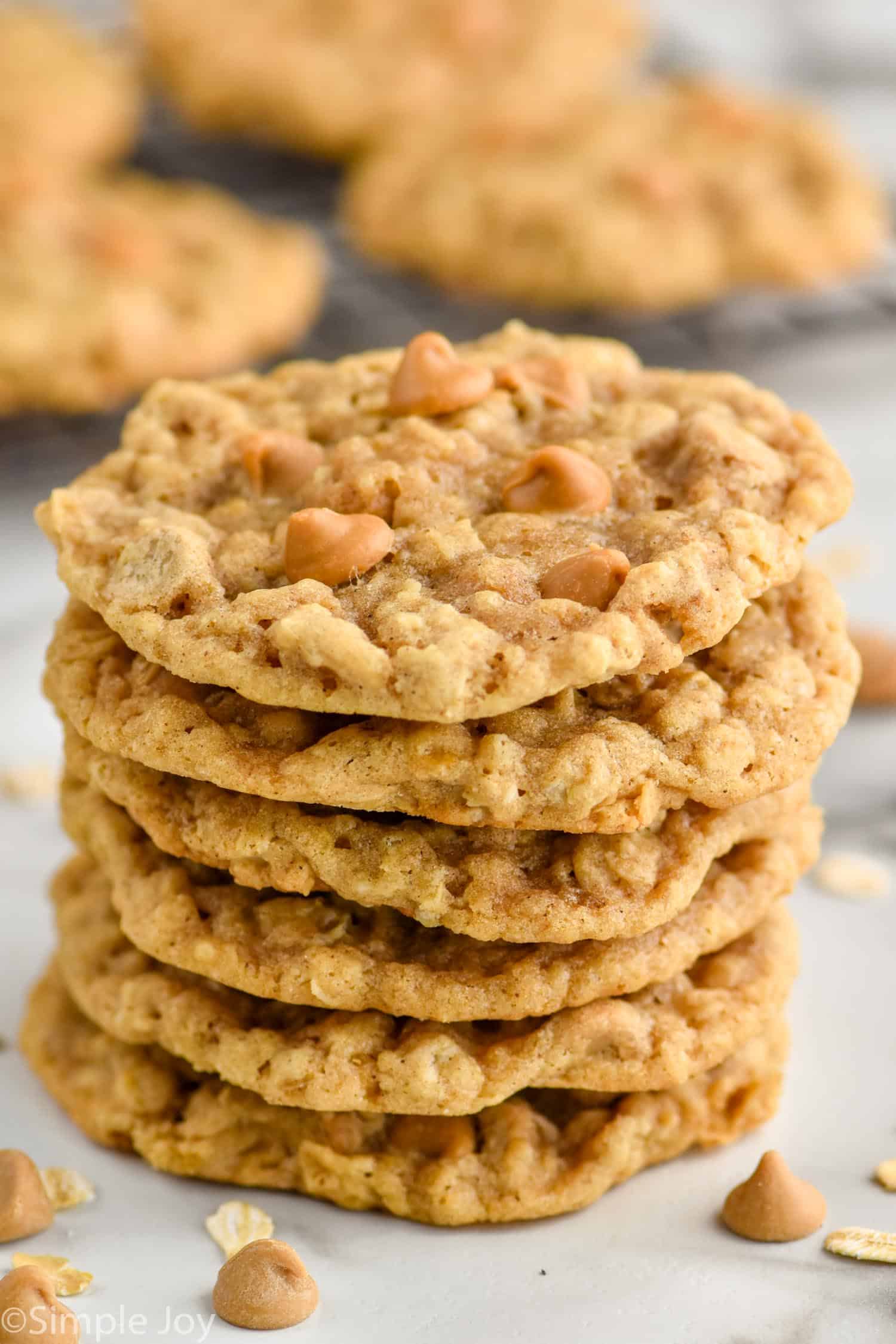 Oatmeal Scotchies (Oatmeal Butterscotch Cookies) - Simple Joy