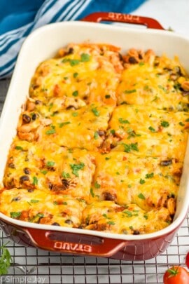 Chicken Enchilada Casserole - Simple Joy