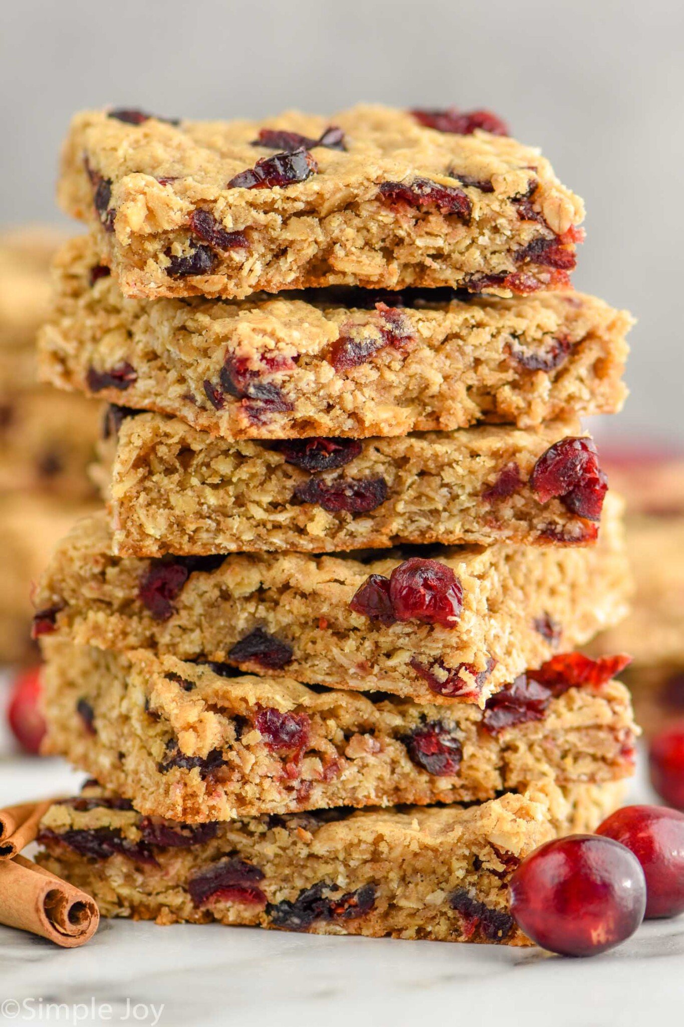 Cranberry Oatmeal Bars - Simple Joy