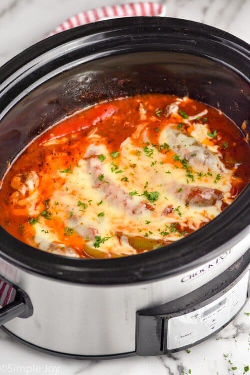 Crockpot Sausage and Peppers - Simple Joy
