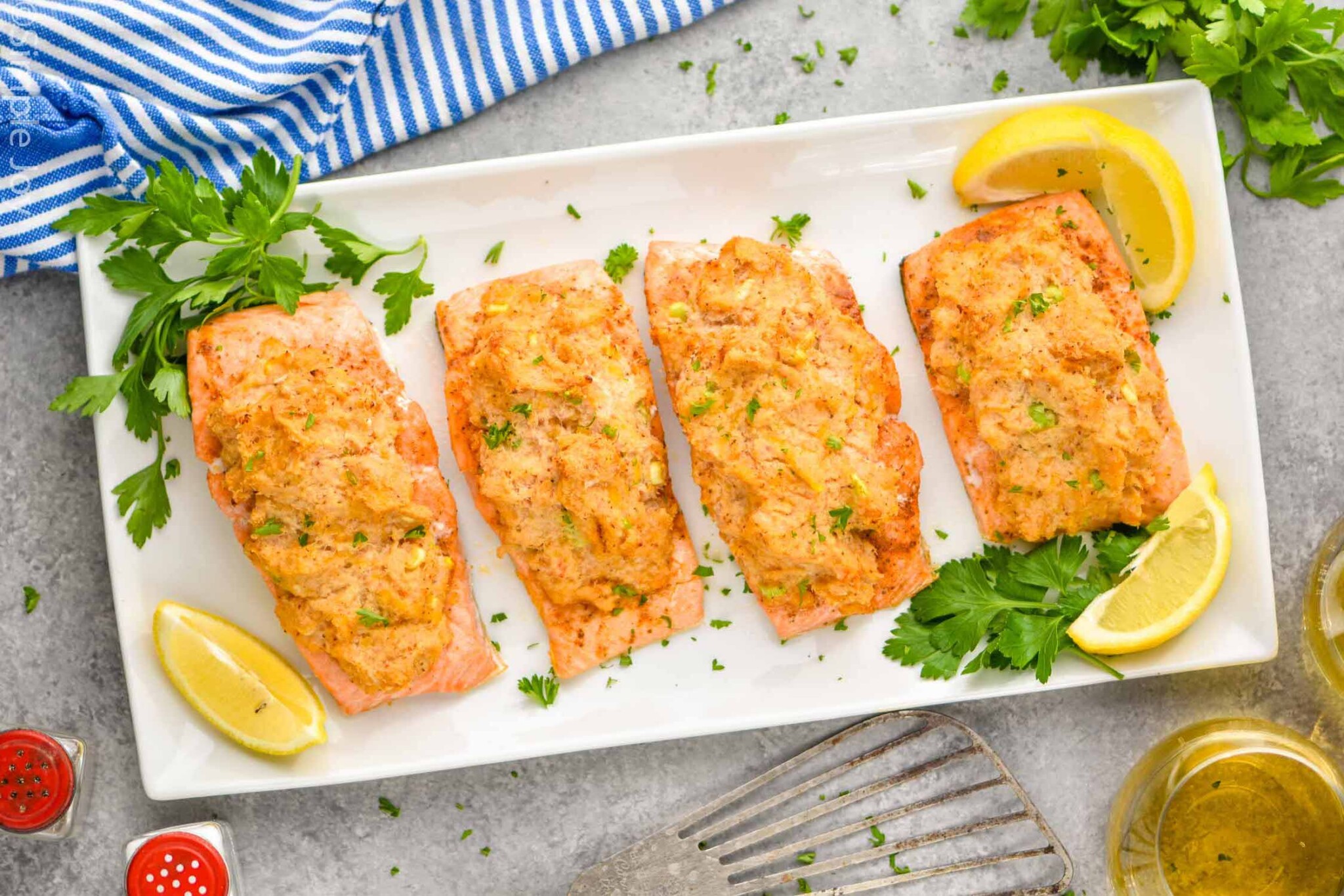 Crab Stuffed Salmon - Simple Joy