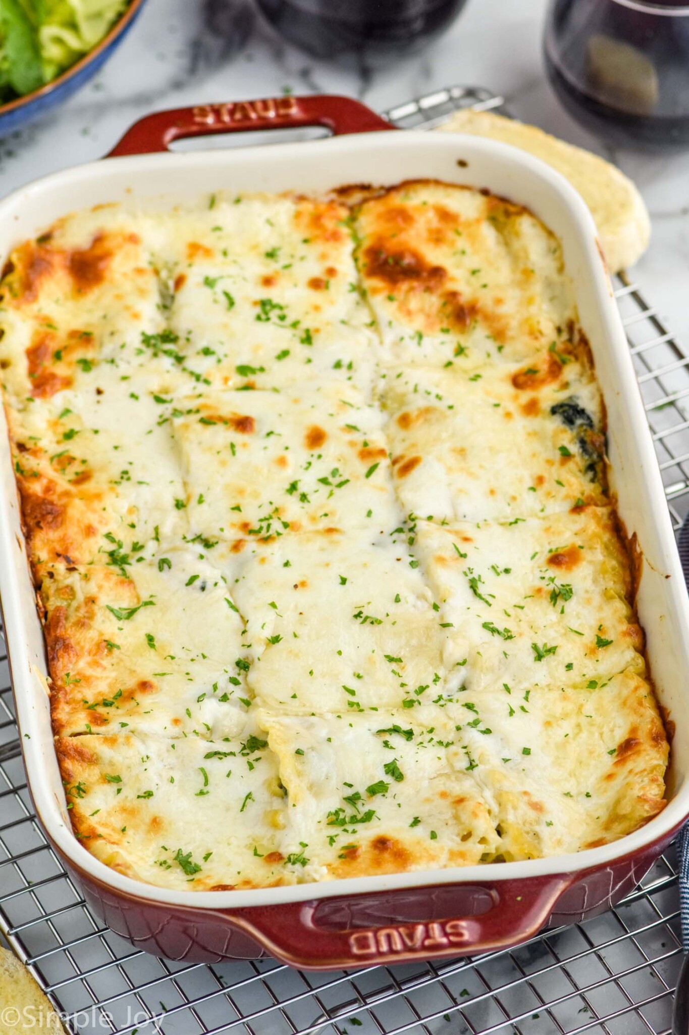 Chicken Alfredo Lasagna - Simple Joy