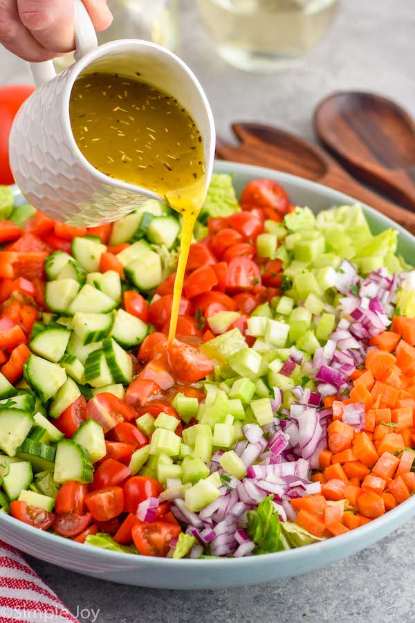 Easy Chopped Veggie Side Salad Recipe