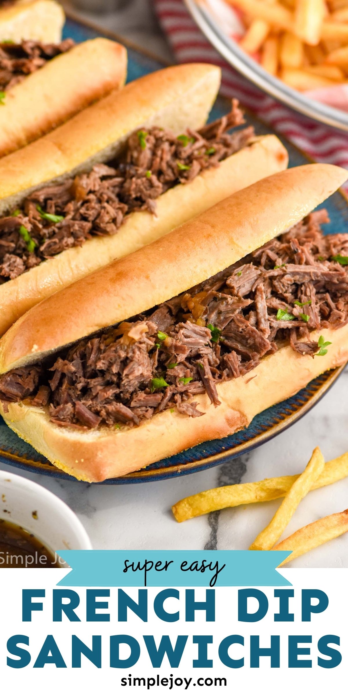 French Dip Sandwich Recipe in the Slow Cooker - Simple Joy