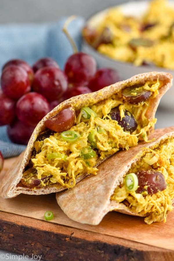 Healthy Curry Chicken Salad With Grapes {Curry Chicken Salad Sandwich} -  Killing Thyme