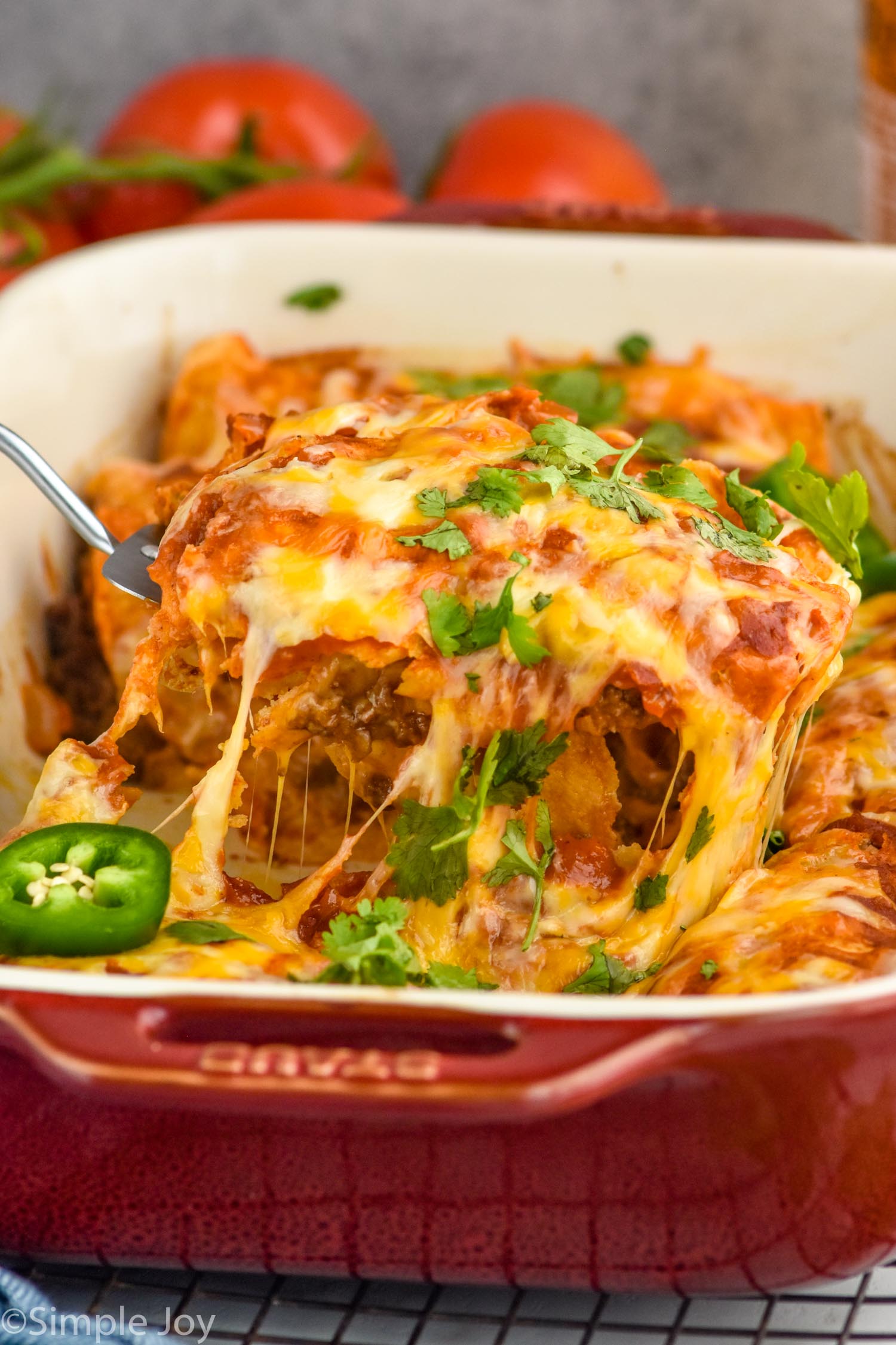 Ground Beef Enchiladas - Simple Joy