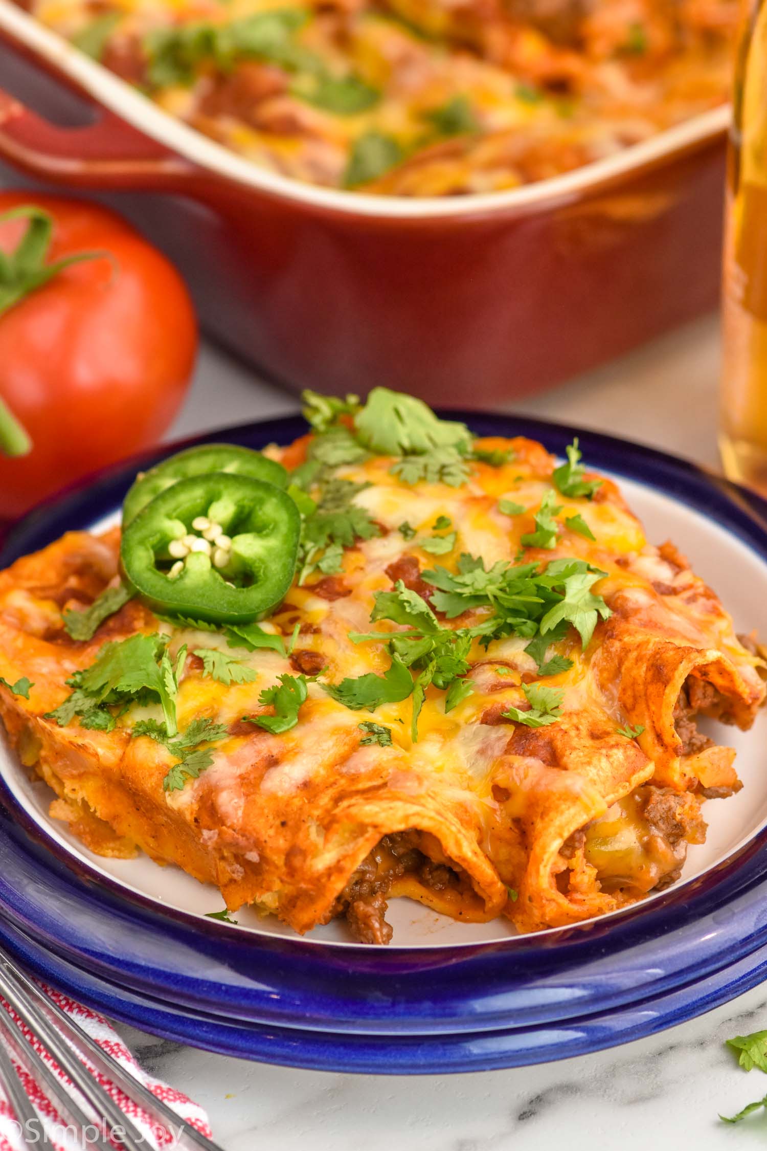 Ground Beef Enchiladas - Simple Joy