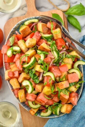 Greek Panzanella Salad - Simple Joy