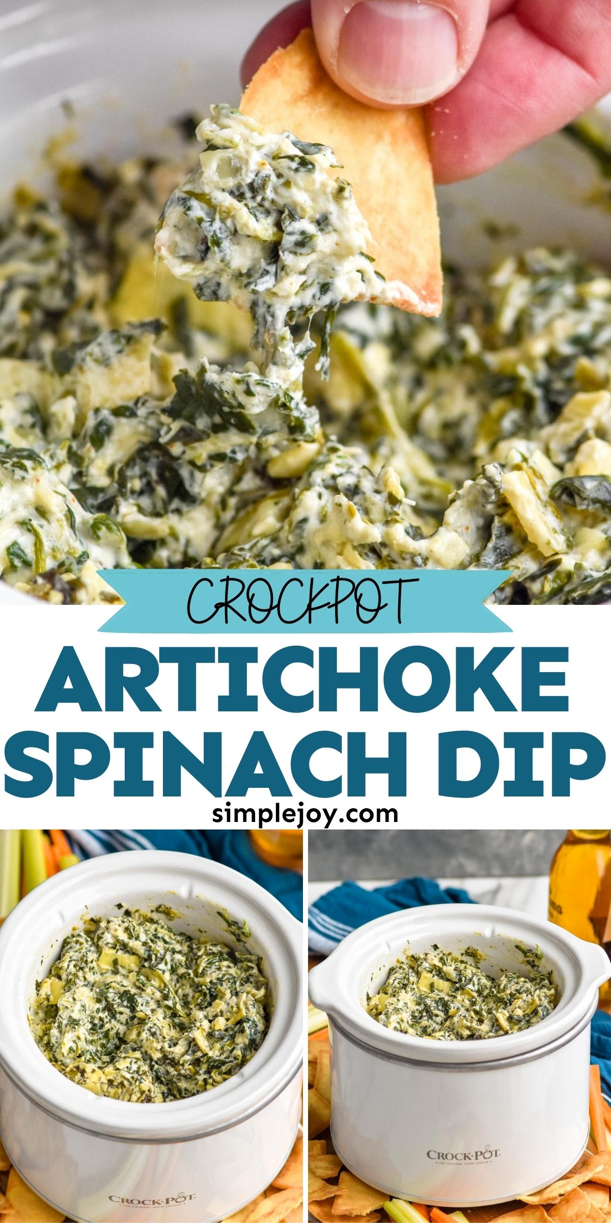 Crockpot Spinach Artichoke Dip - Simple Joy