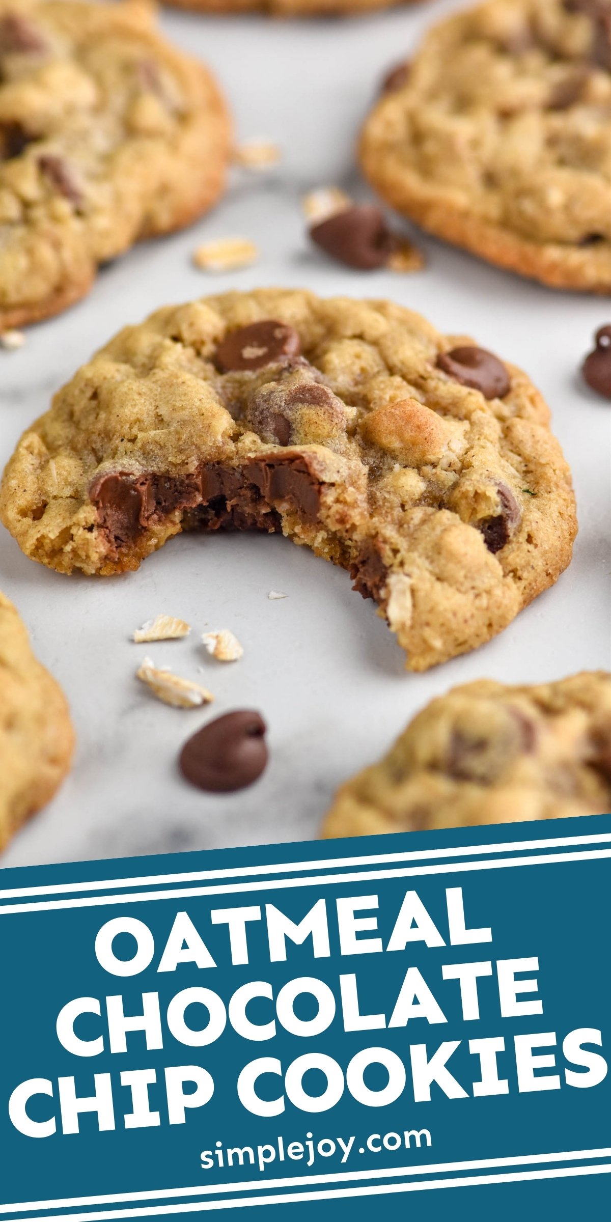 Chewy Oatmeal Chocolate Chip Cookies - Simple Joy