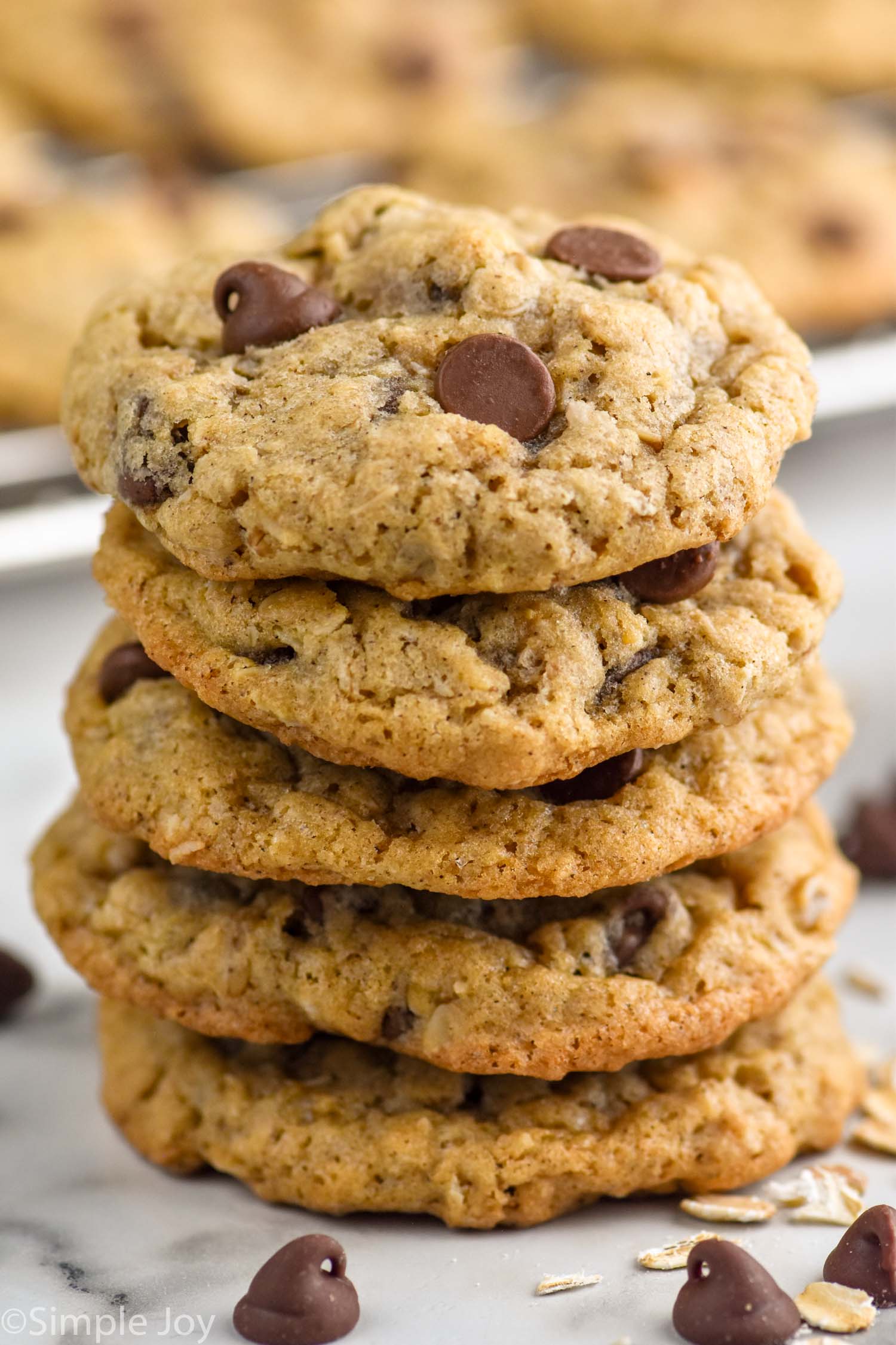 Chewy Oatmeal Chocolate Chip Cookies - Simple Joy