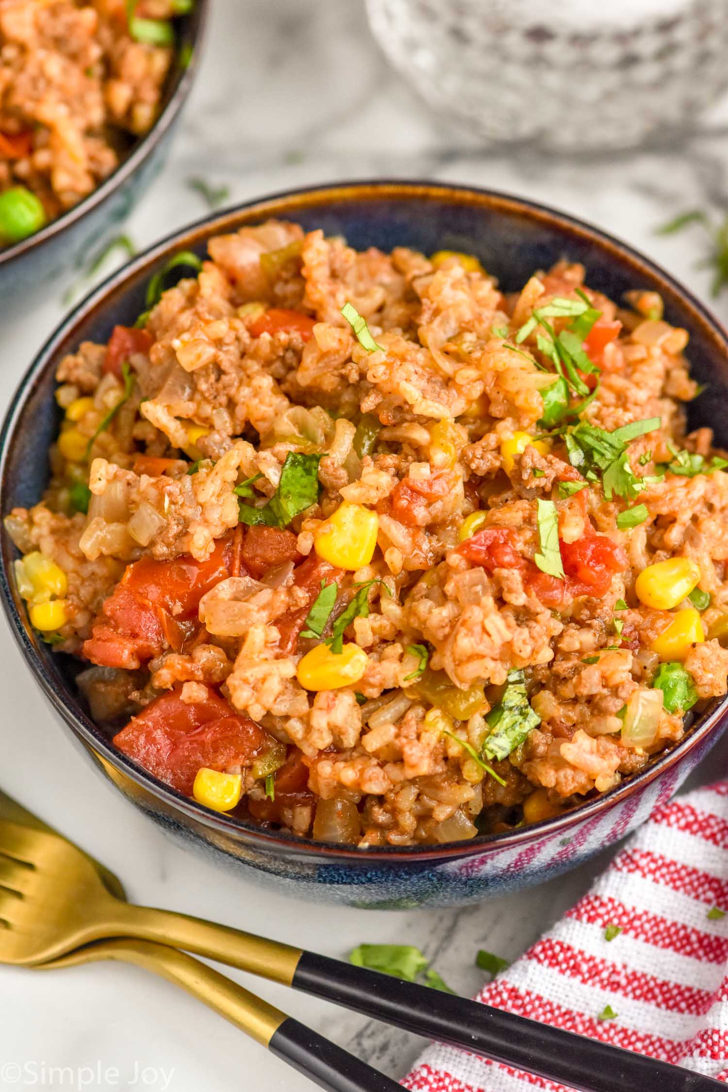 Tex Mex Ground Beef and Rice - Simple Joy