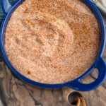 Pinterest graphic for Seasoned Salt. Image shows overhead of bowl of Seasoned Salt with a whisk sitting beside. Text says "the best Seasoned Salt simplejoy.com"