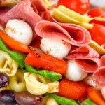 Close up of Antipasto Skewers