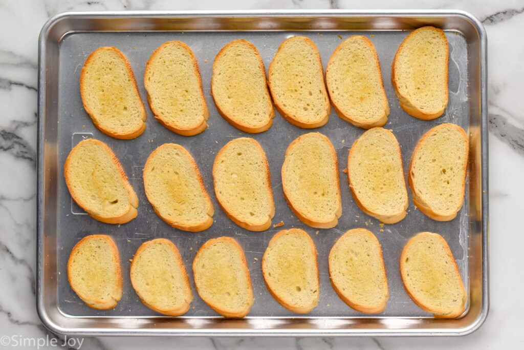 bread that has been toasted for  bruschetta